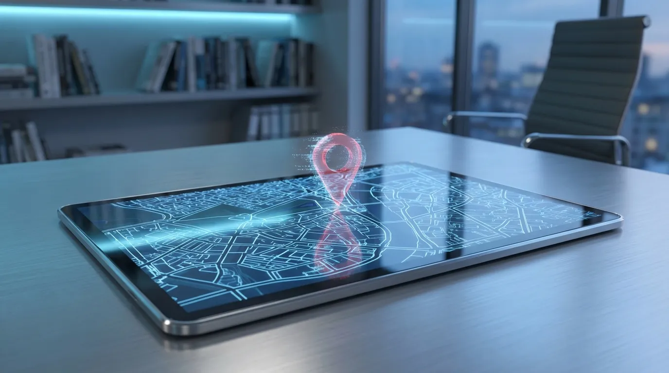 Digital map tablet showing business not showing on google maps glitch