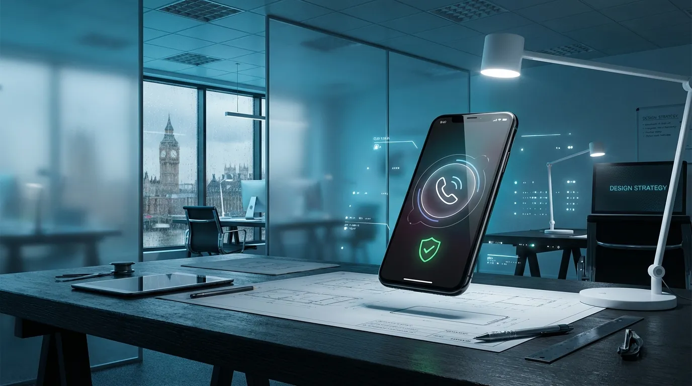 Professional HVAC website design showing mobile Panic UX interface