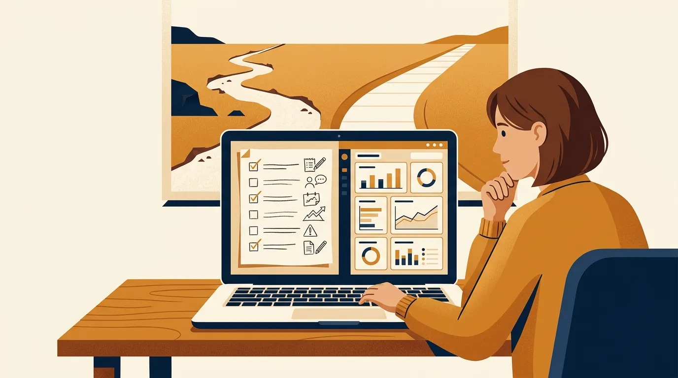 Small business owner weighing a DIY website management checklist against a hired provider's managed dashboard
